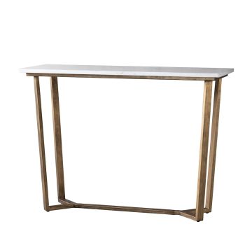 Pavilion Chic Console Table Cleo in White Marble