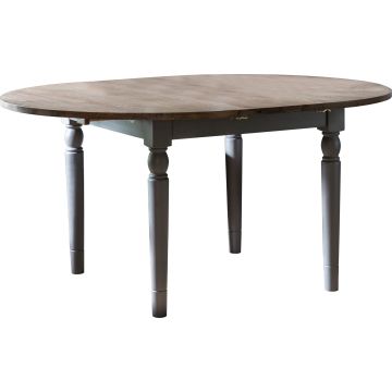 Pavilion Chic Extending Dining Table Round Cookham in Grey