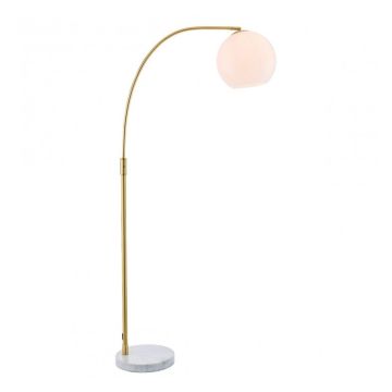 Fawn Floor Lamp with White Marble Base