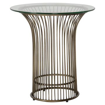 Accra Side Table with Glass Top