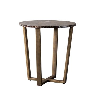 Pavilion Chic Side Table Emperor Round in Marble