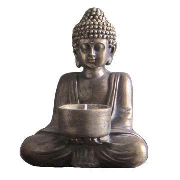 Zen Buddha Tealight Candle Holder Set of 2