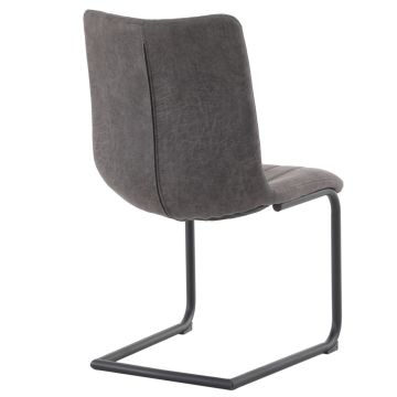 Pavilion Chic Chair Edington Cantilever Leg Faux Leather - Grey