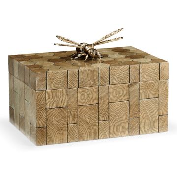 Decorative Bee Box in Oyster Honeycomb