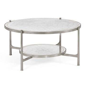 Round Coffee Table Contemporary in Eglomise