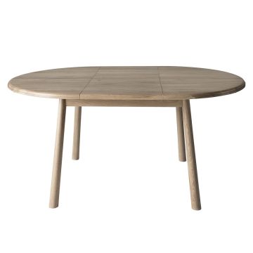 Round Extendable Dining Table Nordic in Oak