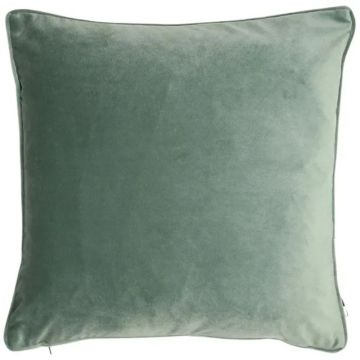 Luxe Eucalyptus Green Velvet Cushion with Feather Inner