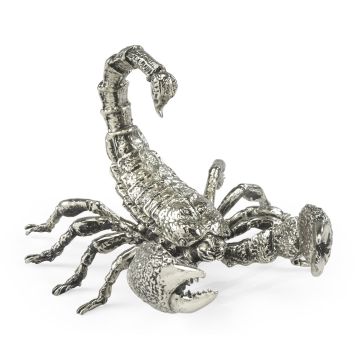 Scorpion Figurine in White Brass
