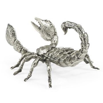 Scorpion Figurine in White Brass