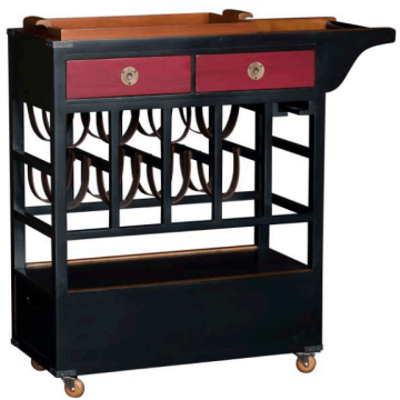 Drinks Trolley with Wine Rack & Tray