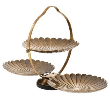 Serving Stand Beatrice in Vintage Brass