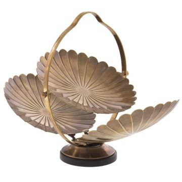 Serving Stand Beatrice in Vintage Brass