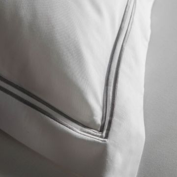 Hamilton 500tc Oxford Pillowcases Set of 2 Silver & White