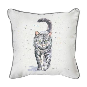 Tabby Cat Watercolour Cushion