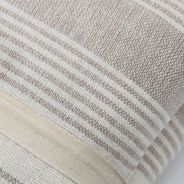 Talia Recycled Cotton Cushion Taupe Stripe Set of 2