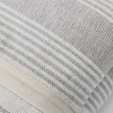 Talia Recycled Cotton Cushion Grey Stripe Set of 2