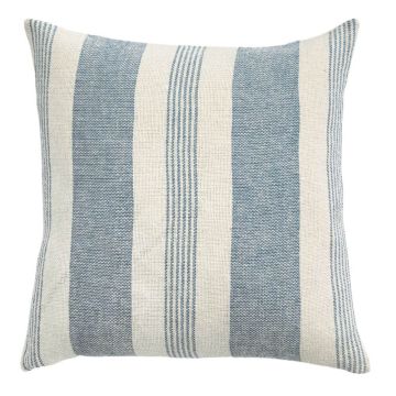 Bay Organic Cotton Blue Stripe Cushion