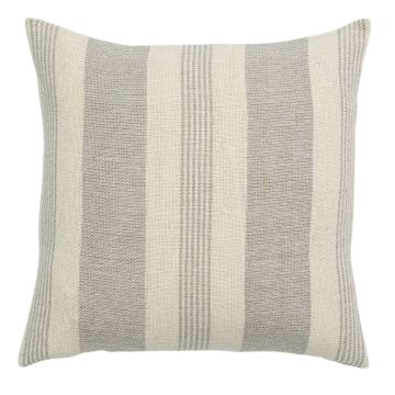 Bay Organic Cotton Taupe Stripe Cushion