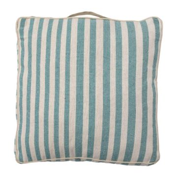 Dawn Recycled Cotton Blue Stripe Floor Cushion