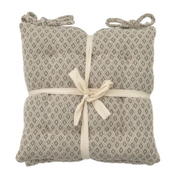 Kira Recycled Cotton Seat Pads Taupe Set of 2