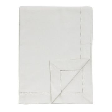 Pure White Organic Cotton Tablecloth 320x180cm