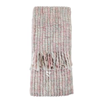 Barnaby Space Dyed Throw in Blush Pink