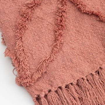 Oceane Tufted Coral Outdoor Throw