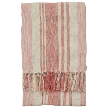 Beach Stripe Outdoor Throw in Coral