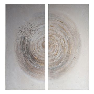 Gold Spiral Canvas Set of 2