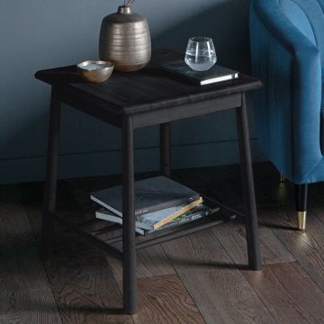 Square Side Table Nordic in Black Oak