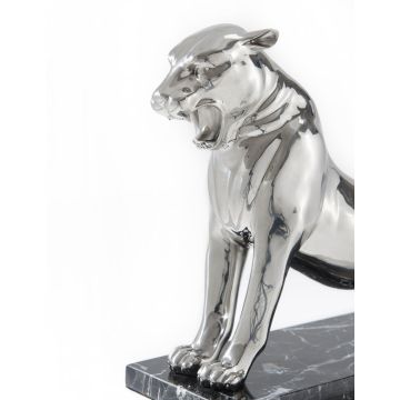 Roar Panther Ornament in Silver