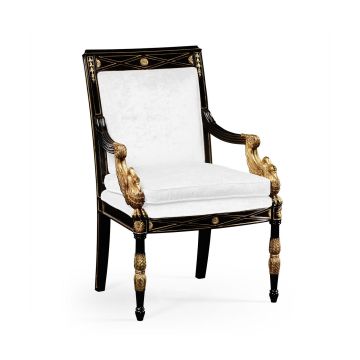 Swan Armchair Palace in Black