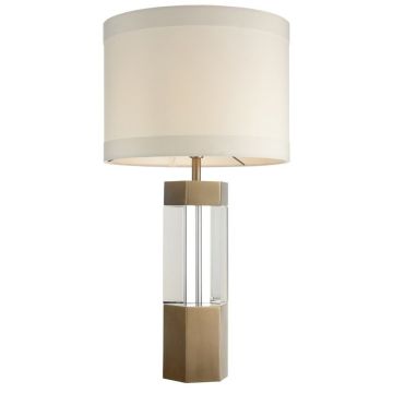 RV Astley Table Lamp Faye in Crystal & Antique Brass