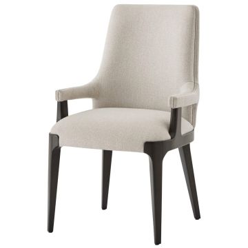 Dayton Dining Chair with Arms in Kendal Linen