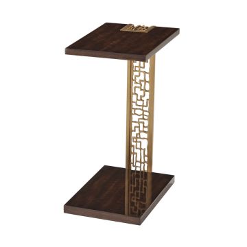 Frenzy Cantilever Table High Sheen - Brass Finish