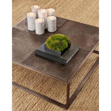 Eichholtz Coffee Table Zino with Bronze Wood Effect Top