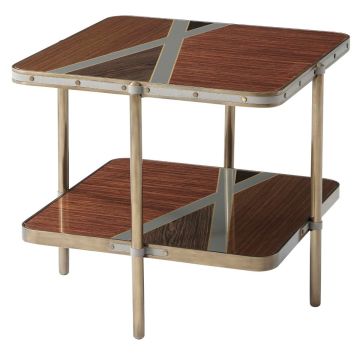 Two Tiered Side Table Iconic in Veneer