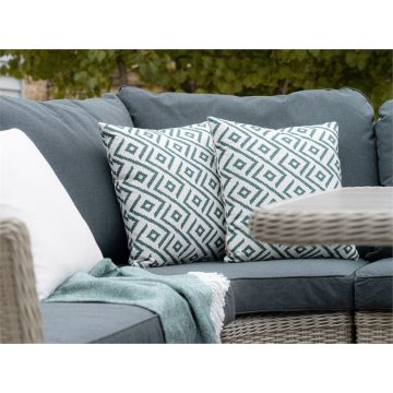 Green Geometric Outdoor Scatter Cushion