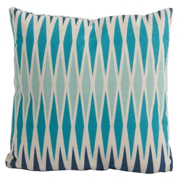 Harlequin Blue Outdoor Scatter Cushion