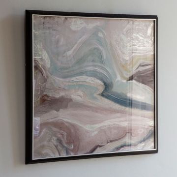 Seashore Waves Abstract Framed Art