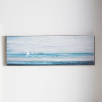 Seaside Sailing Framed Canvas Art