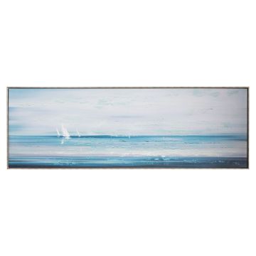 Seaside Sailing Framed Canvas Art