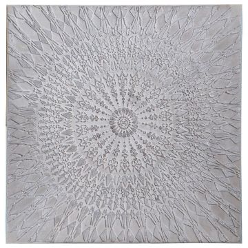 White Mandala Textured Art Canvas