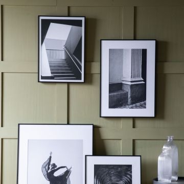 Column Black & White Photograph Print Framed