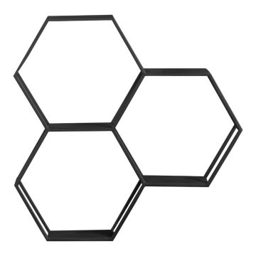 Black Hexagon Shelves