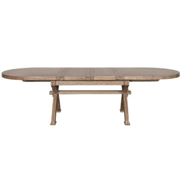Windermere Oval Extending Dining Table Grey Oil Finish